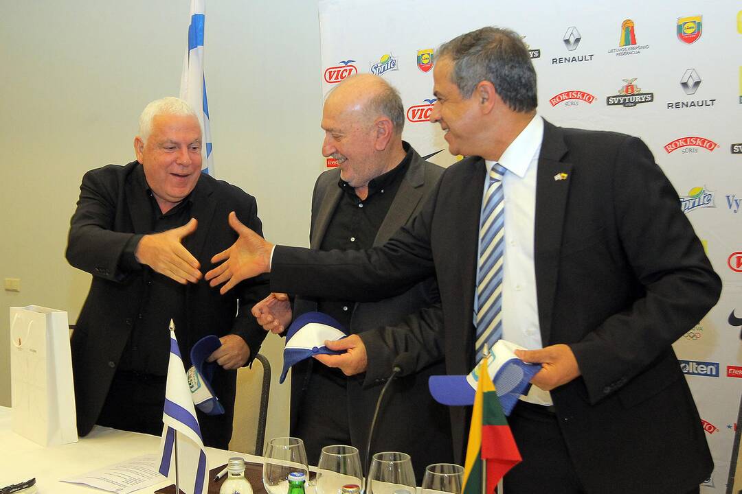Lietuvos ir Izraelio krepšinio vadovų spaudos konferencija