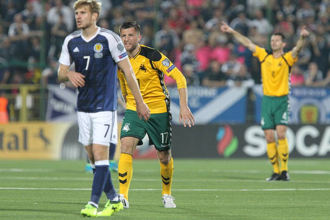 Futbolas: Lietuva – Škotija 0:3