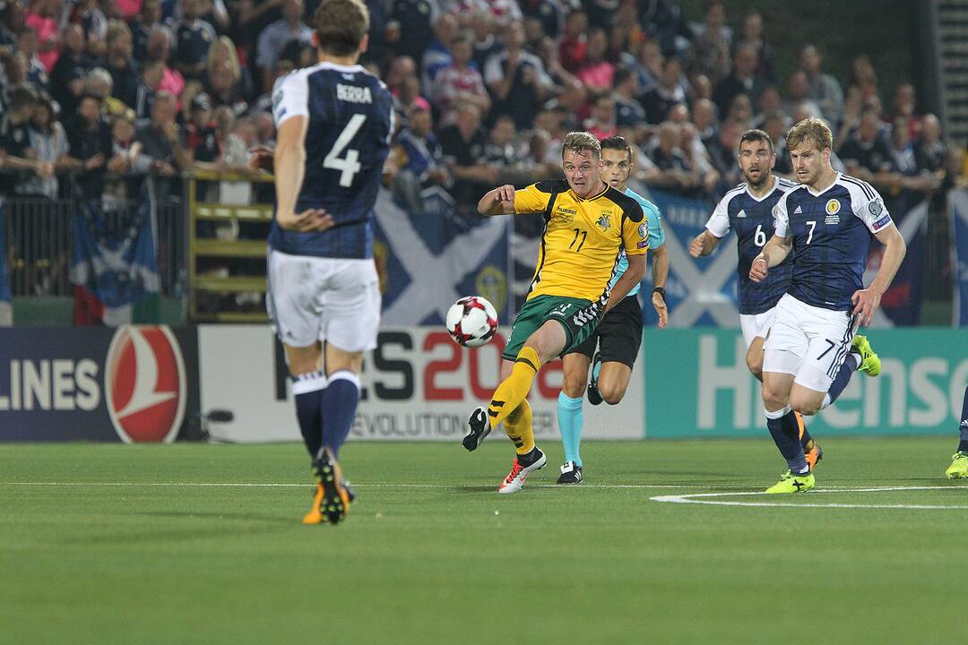 Futbolas: Lietuva – Škotija 0:3