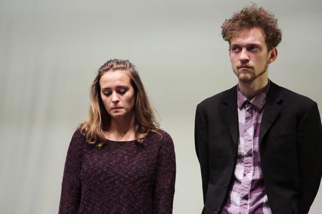 Spektaklio "Juoda dėžutė" repeticija