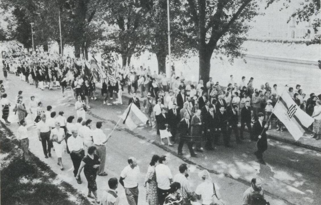 Medininkų aukas pagerbiant, 1991