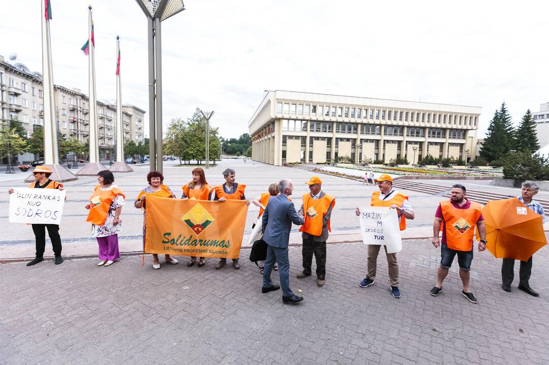 „Solidarumas“ protestavo prieš mokesčių reformą