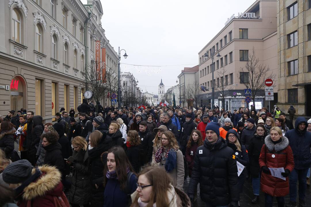 Medikų protesto akcija Vilniuje