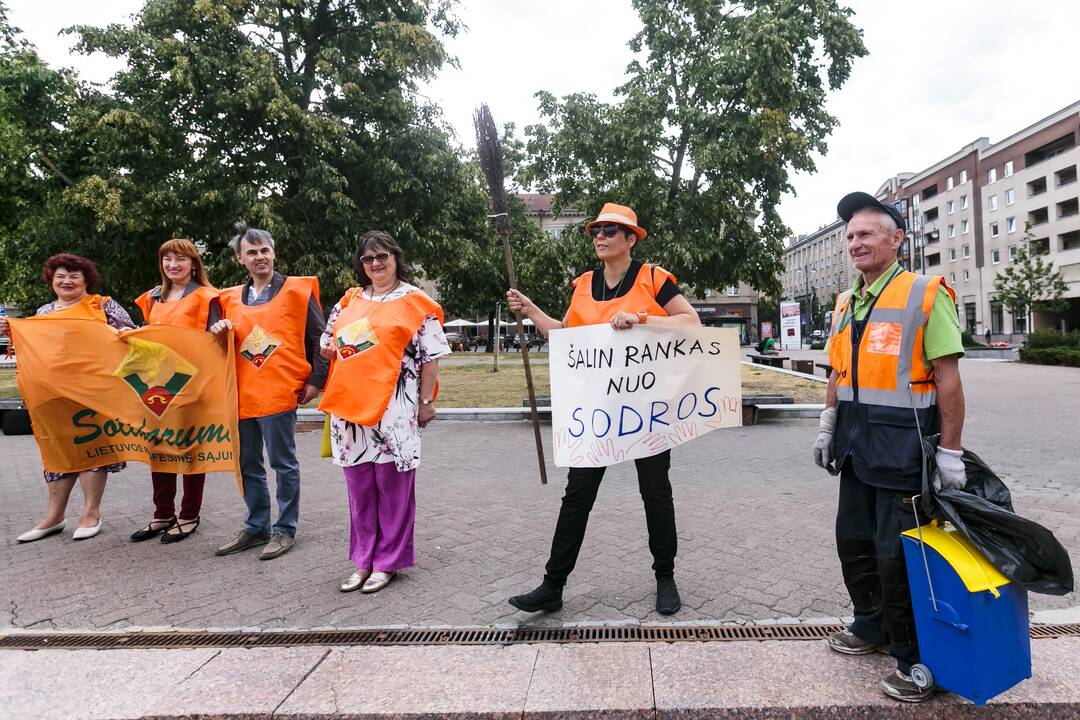 „Solidarumas“ protestavo prieš mokesčių reformą