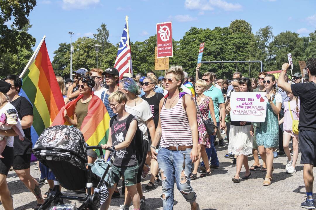 Helsinkyje – protestai prieš D. Trumpą ir V. Putiną