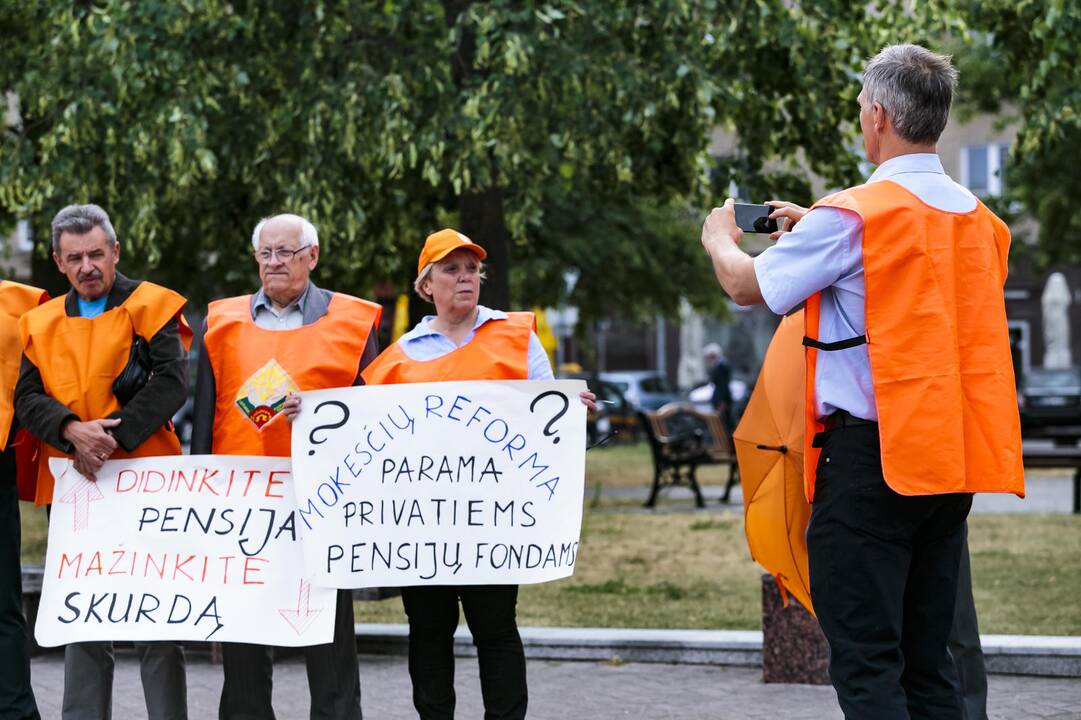 „Solidarumas“ protestavo prieš mokesčių reformą