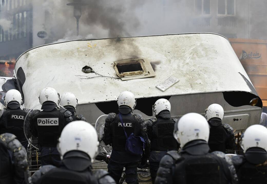 Briuselyje protestavo žemdirbiai