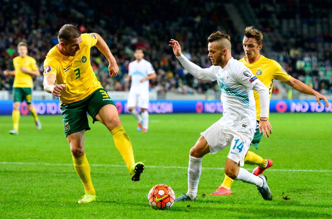 Europos futbolo čempionato atranka: Slovėnija - Lietuva 1:1