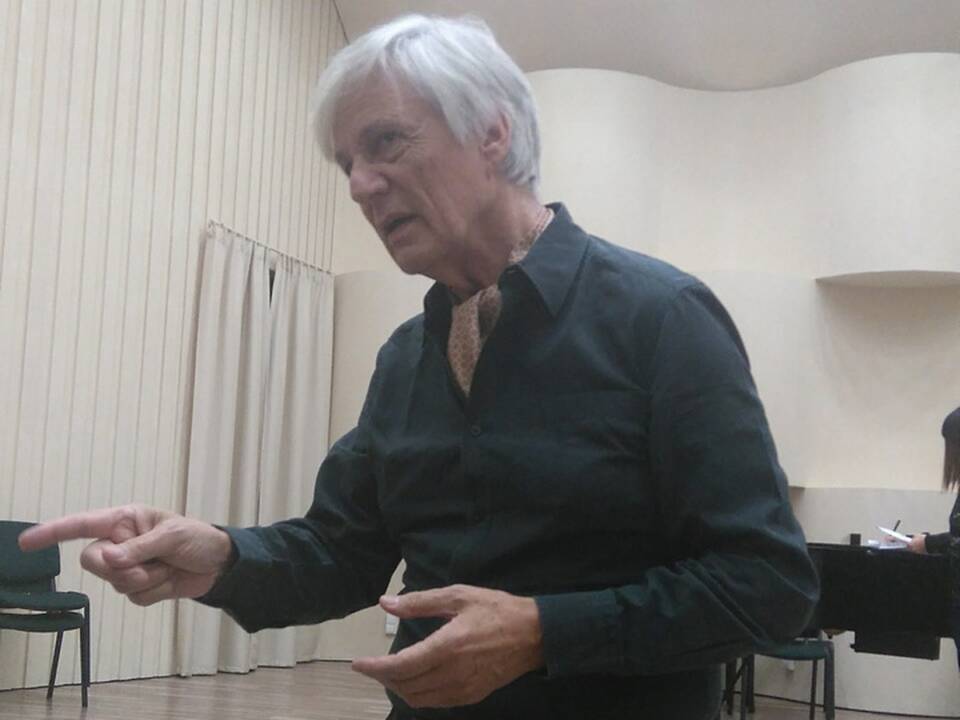 W. Niessneris (centre) su projekto dalyviais