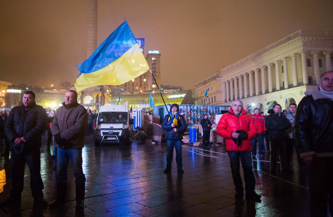 Protestuotojai rengiasi karštam savaitgaliui Kijeve