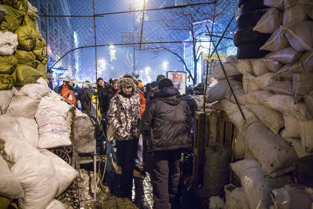 Protestuotojai rengiasi karštam savaitgaliui Kijeve