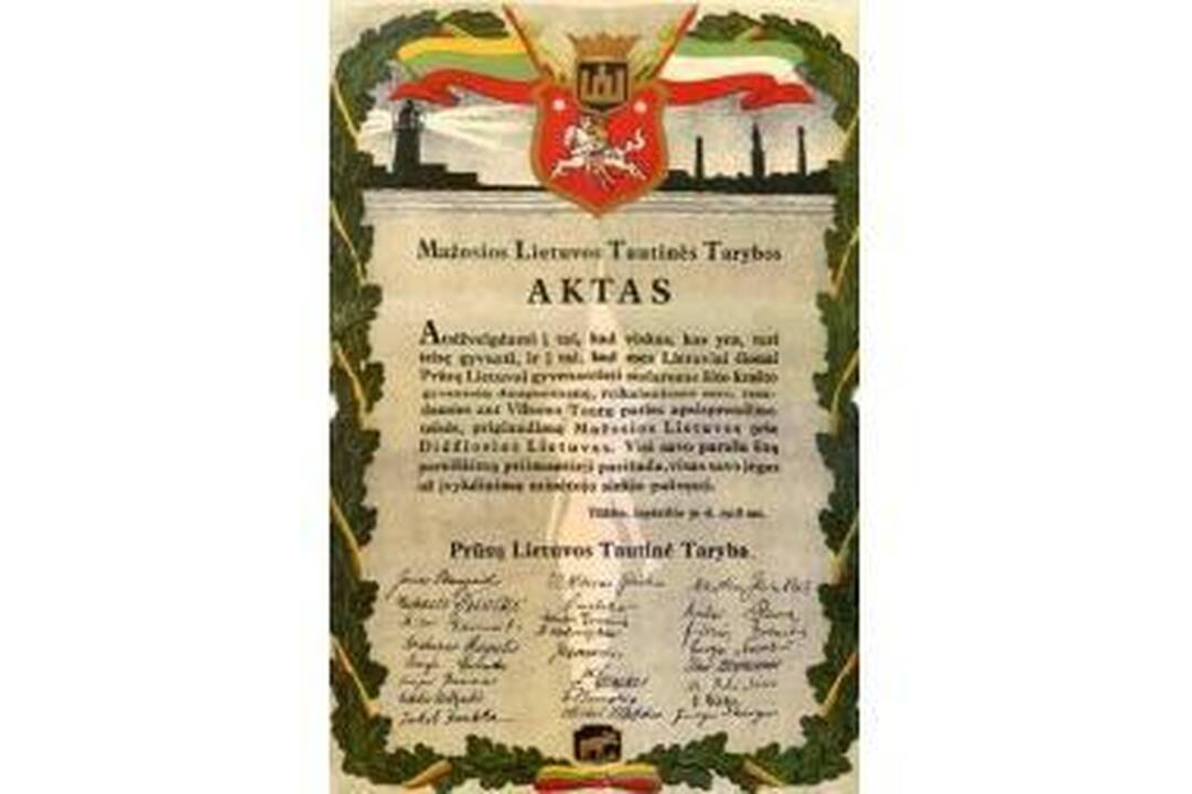 Tilžės aktui – 90 metų 