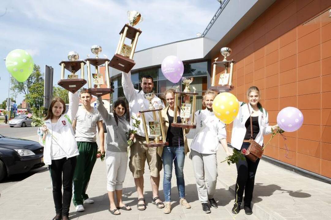 Europos čempionai ir prizininkai grįžo į Klaipėdą