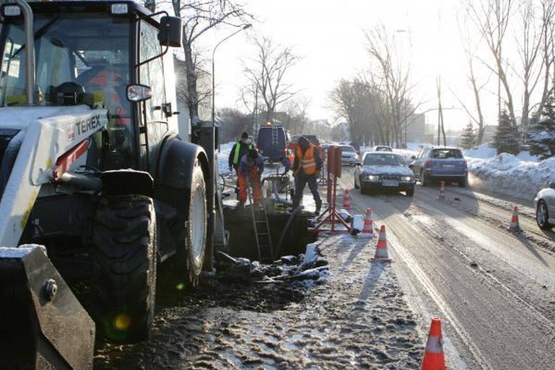 Pilies gatvėje – vandentiekio avarija