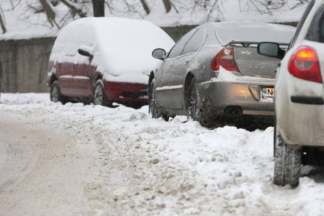 Žiema Kaune: eismo sąlygos sudėtingos (papildyta)