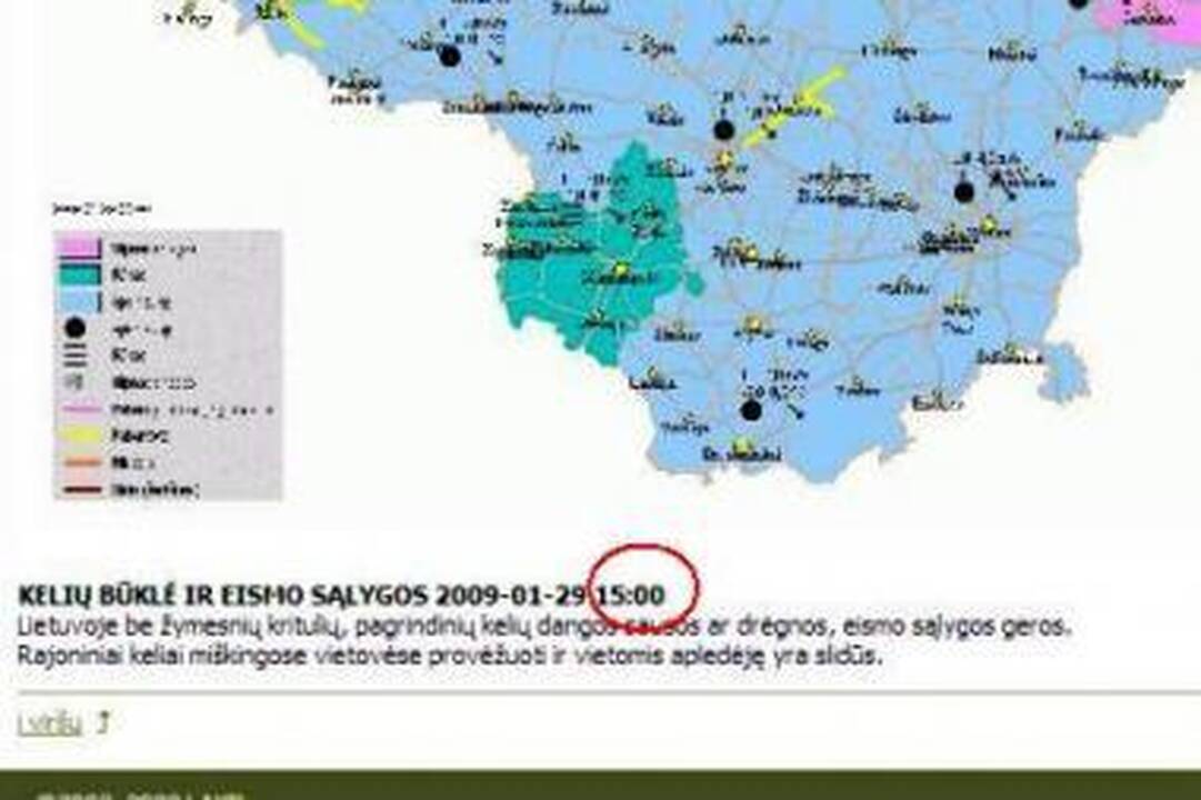Kelininkų portalas klaidino vairuotojus