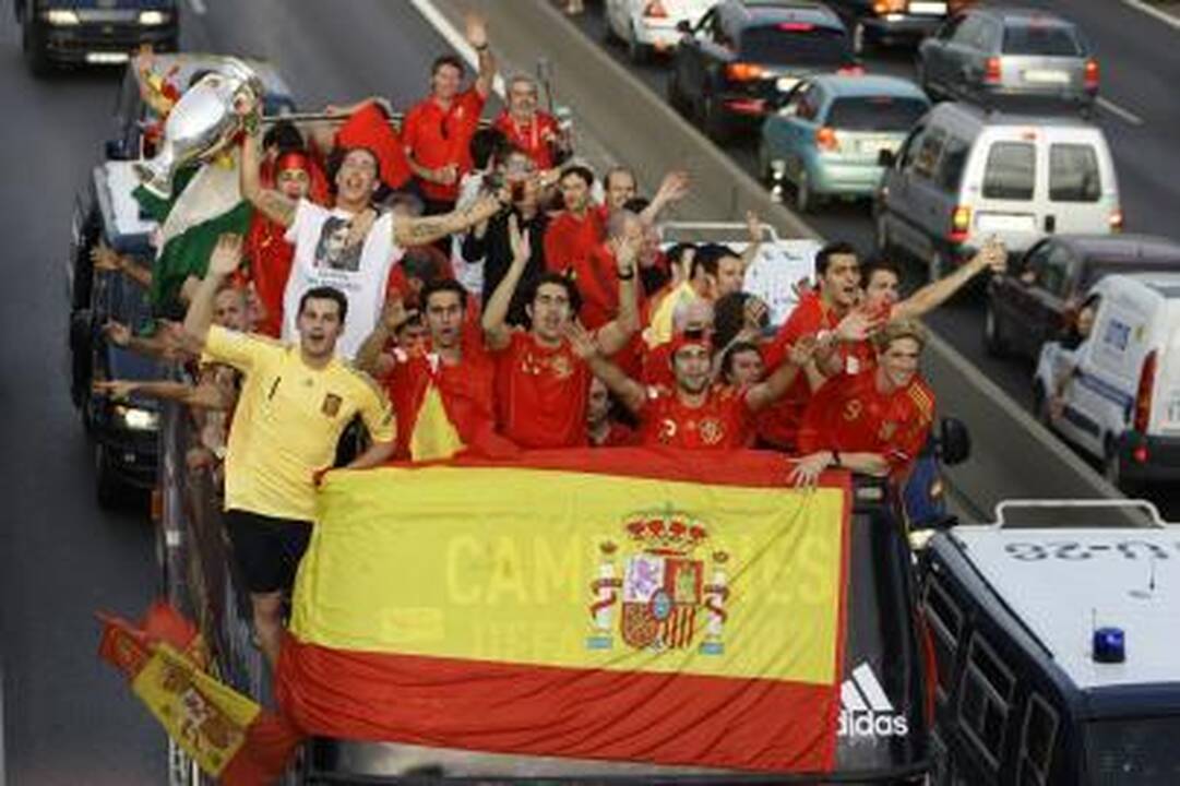 Ispanija sveikino futbolininkus 