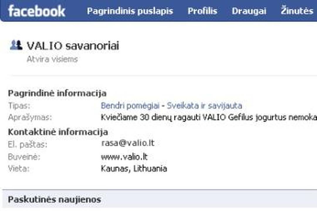 Svetainėje "Facebook" – jogurtų ragavimo akcija
