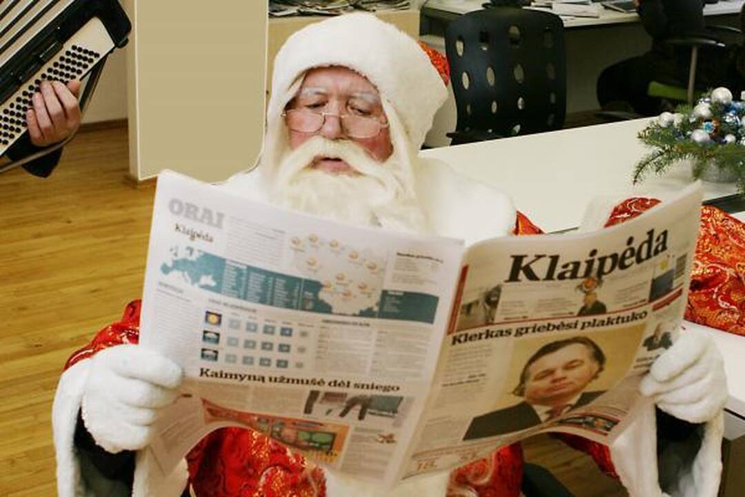 „Klaipėdos“ redakcijoje – Kalėdų senelio sveikinimai