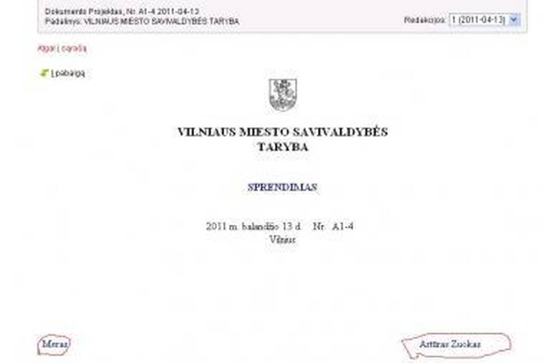 "Falšstartas" savivaldybėje: meras - A.Zuokas