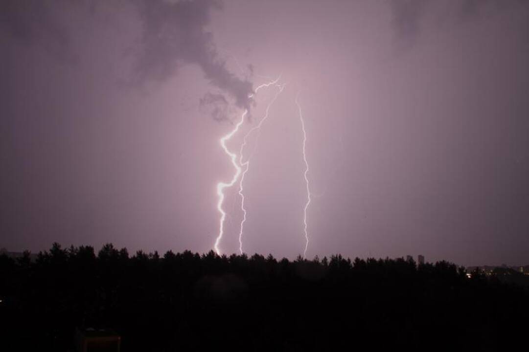 Šilutės rajone į gyvenamąjį namą trenkė žaibas