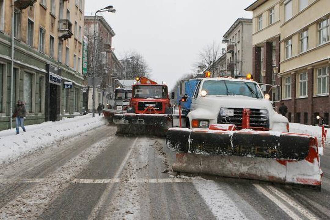 Žiema Klaipėdoje: eismo sąlygos sudėtingos