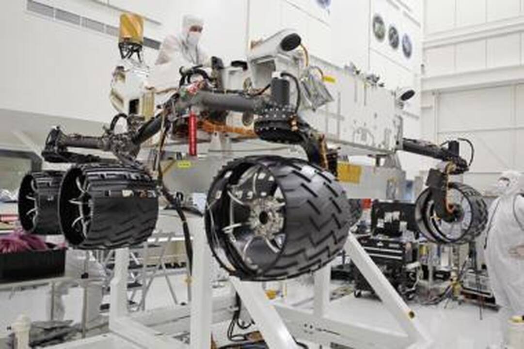 Naująjį marsaeigį Raudonojoje planetoje nuleis raketinis „dangaus kranas“