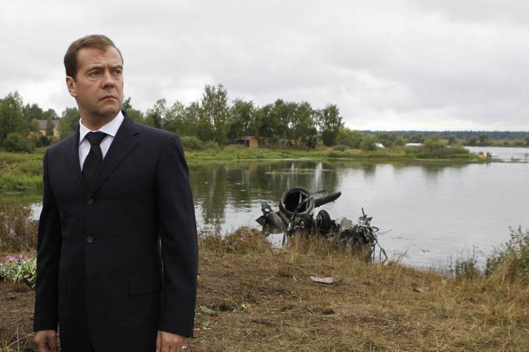 Medvedevas dalyvavo valandą trukusioje „ekskursijoje“ po anglių šachtą