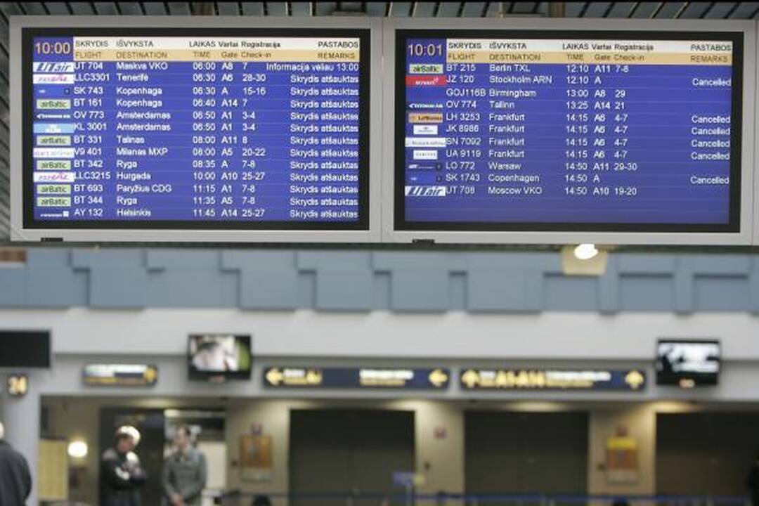 Skrydžiai virš Lietuvos nevyksta ir šeštadienį (papildyta 15 val.)