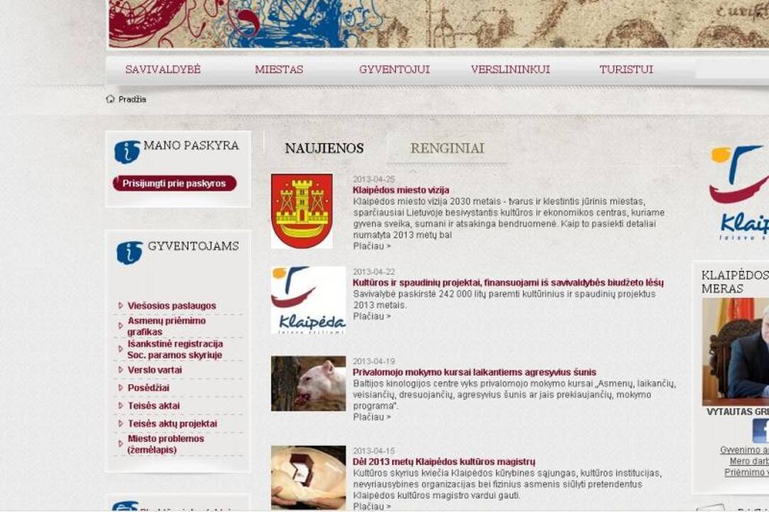 Dėl savivaldybės svetainės - gėda (Klaipėdą aplenkė net Kretinga)