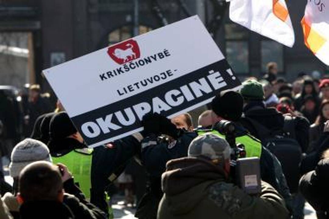 Kovo 11-osios minėjime Kaune neišvengta incidento
