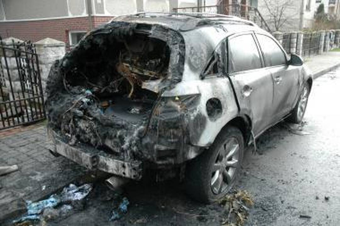 Klaipėdoje užgesintas automobilis