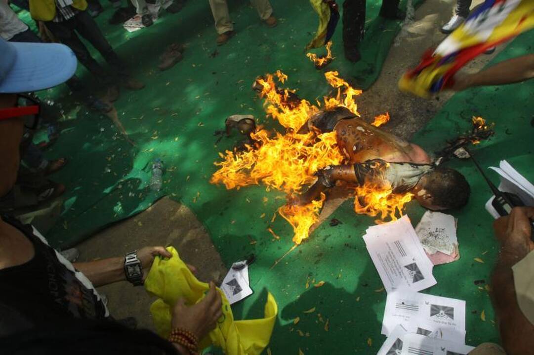 Indijos sostinėje susidegino tibetietis 