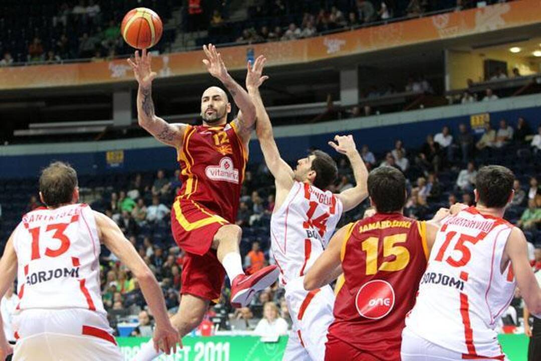 Makedonai paskutinėm sekundėm palaužė gruzinus - 65:63