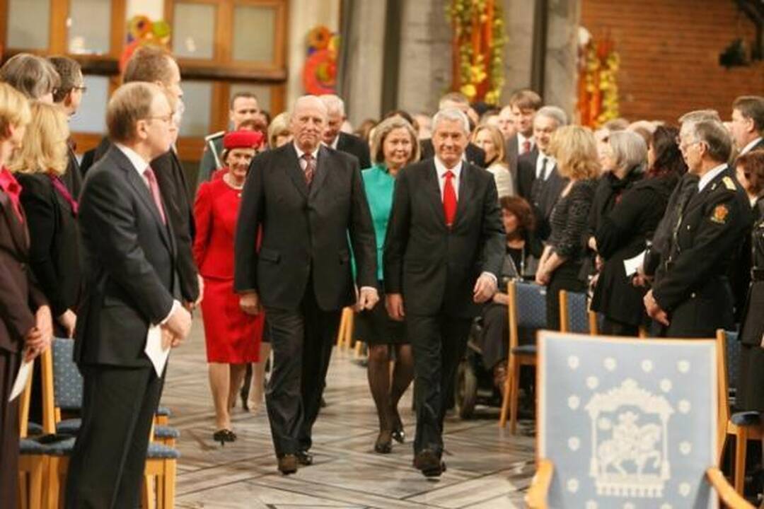 Nobelio taikos premijos teikimas: laureato vietoje - tik jo nuotrauka
