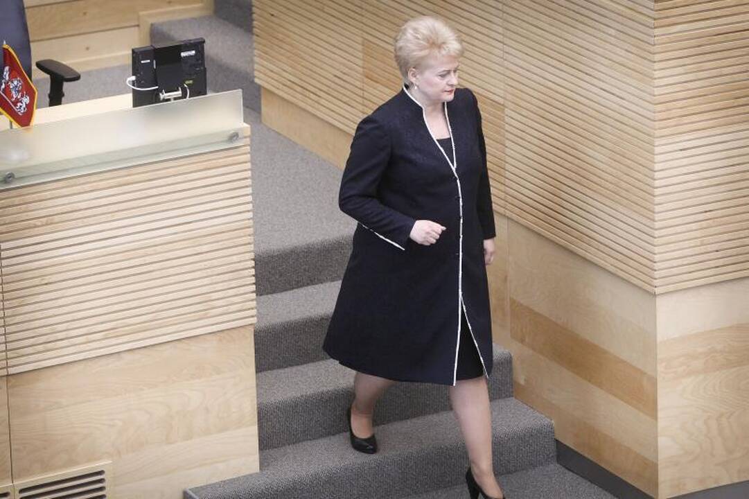 Prezidentė: Darbo partija neturėtų taip atvirai vilkinti bylos