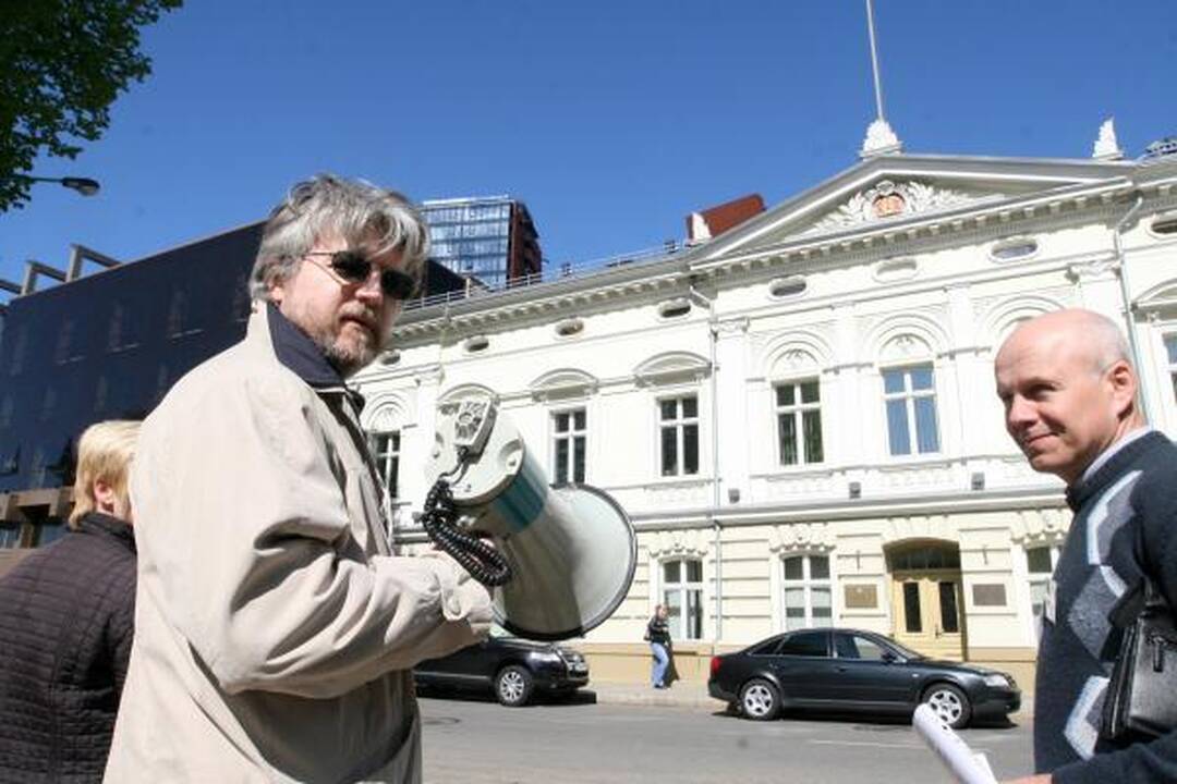 Klaipėdiečiai piketavo prieš Vyriausybės veiksmus