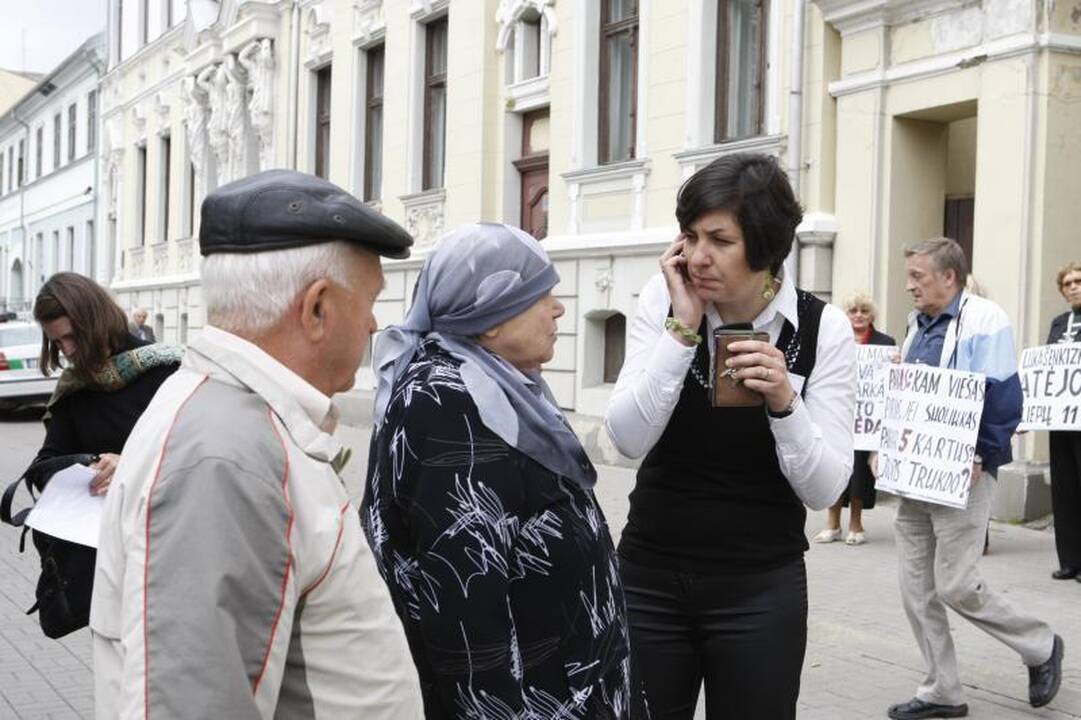 Klaipėdiečių pikete – ginčai su policininkais