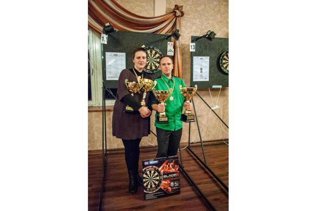 Lietuvos smiginio čempionate žaidimo madas diktavo kauniečiai