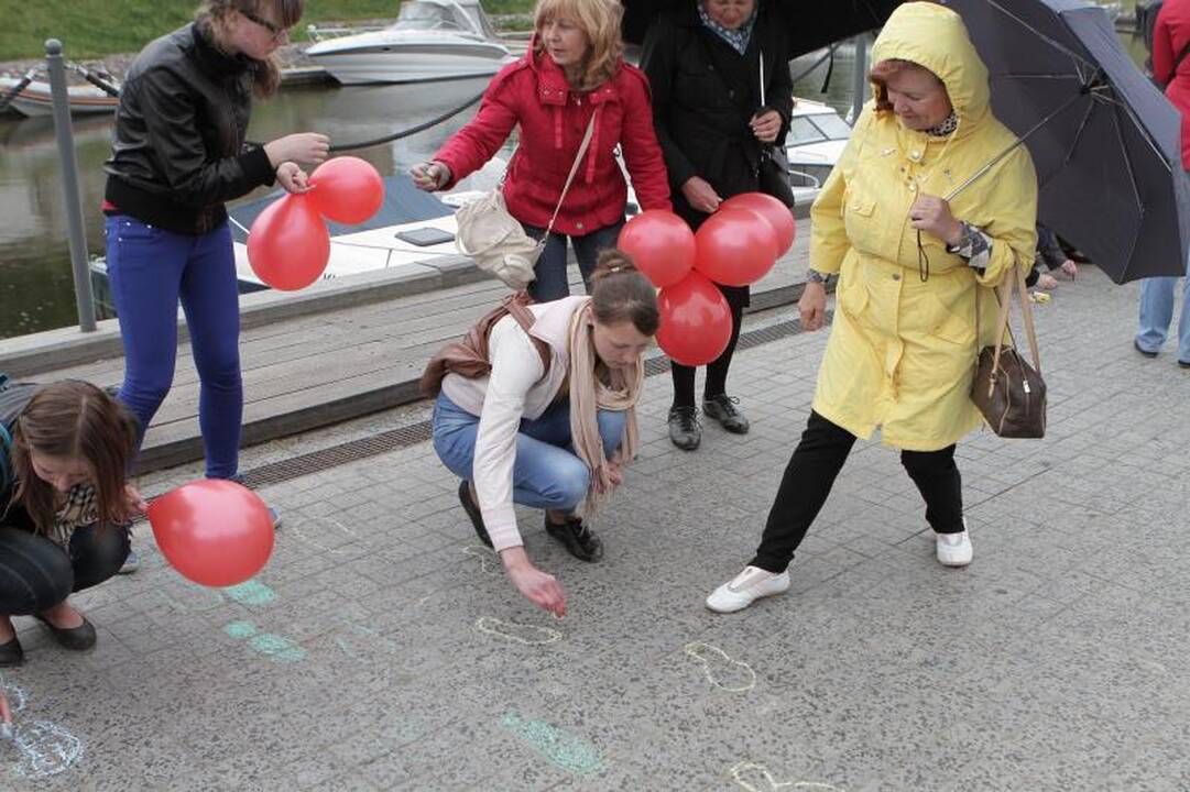 Mažieji klaipėdiečiai apkabino Klaipėdos piliavietę