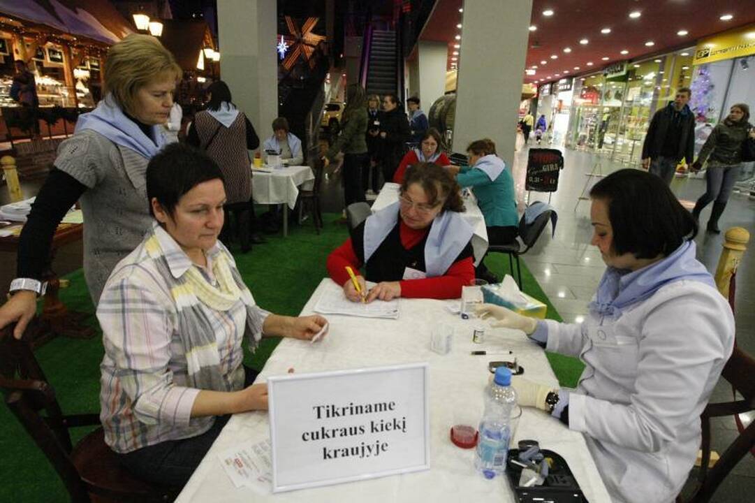 Klaipėdiečius kvietė išsitirti cukraus kiekį kraujyje