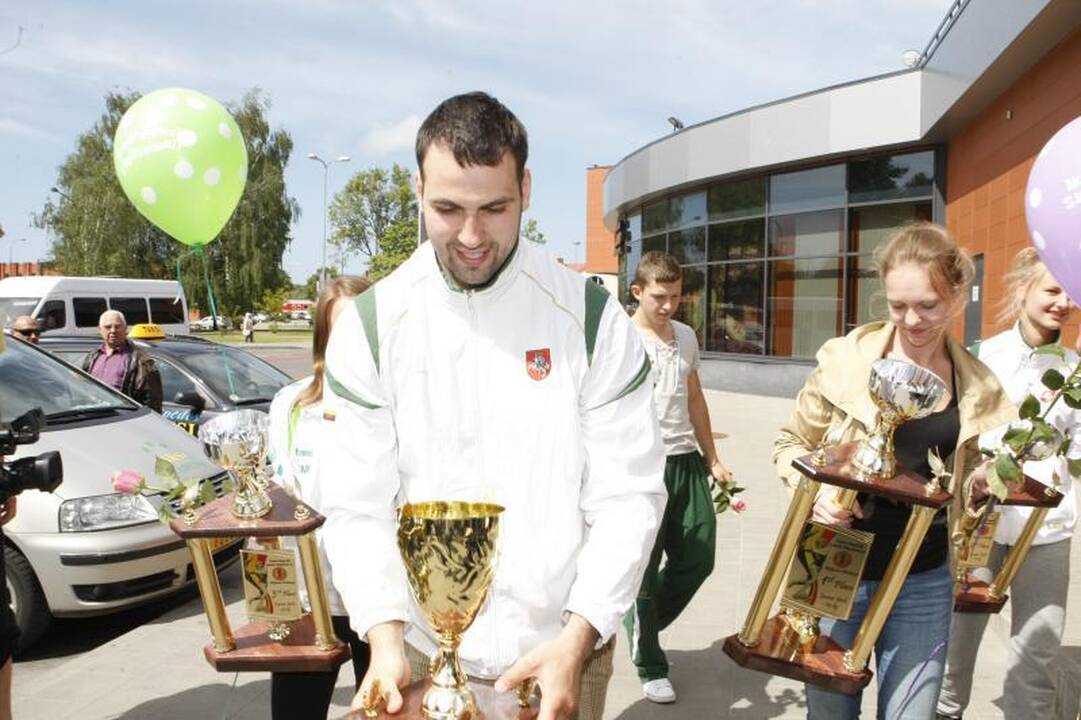 Europos čempionai ir prizininkai grįžo į Klaipėdą