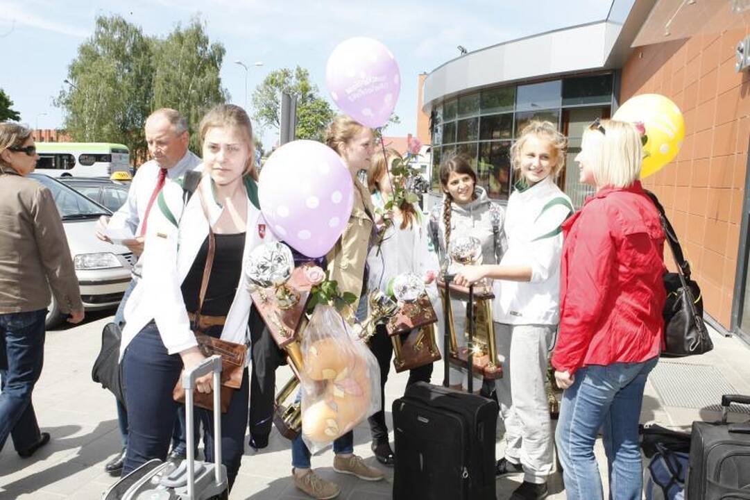 Europos čempionai ir prizininkai grįžo į Klaipėdą