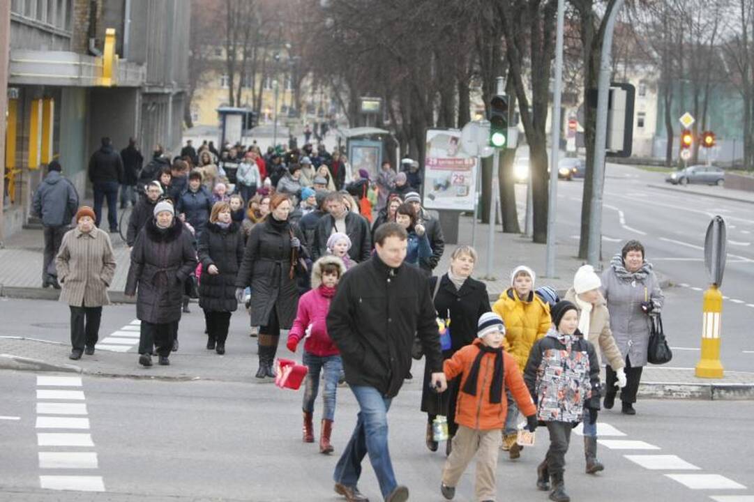 Šv. Martyno dieną - šimtų mažųjų klaipėdiečių eisena su žibintais