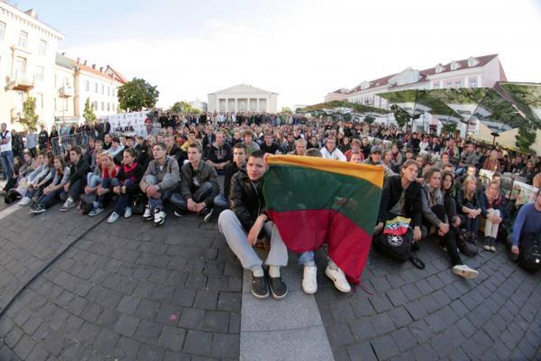 Vilniaus Rotušėje - Lietuvos rinktinės gerbėjų minios