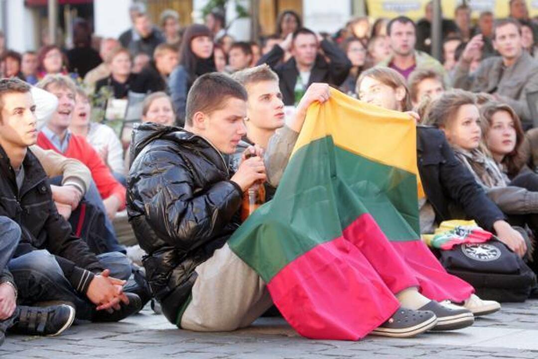 Vilniaus Rotušėje - Lietuvos rinktinės gerbėjų minios