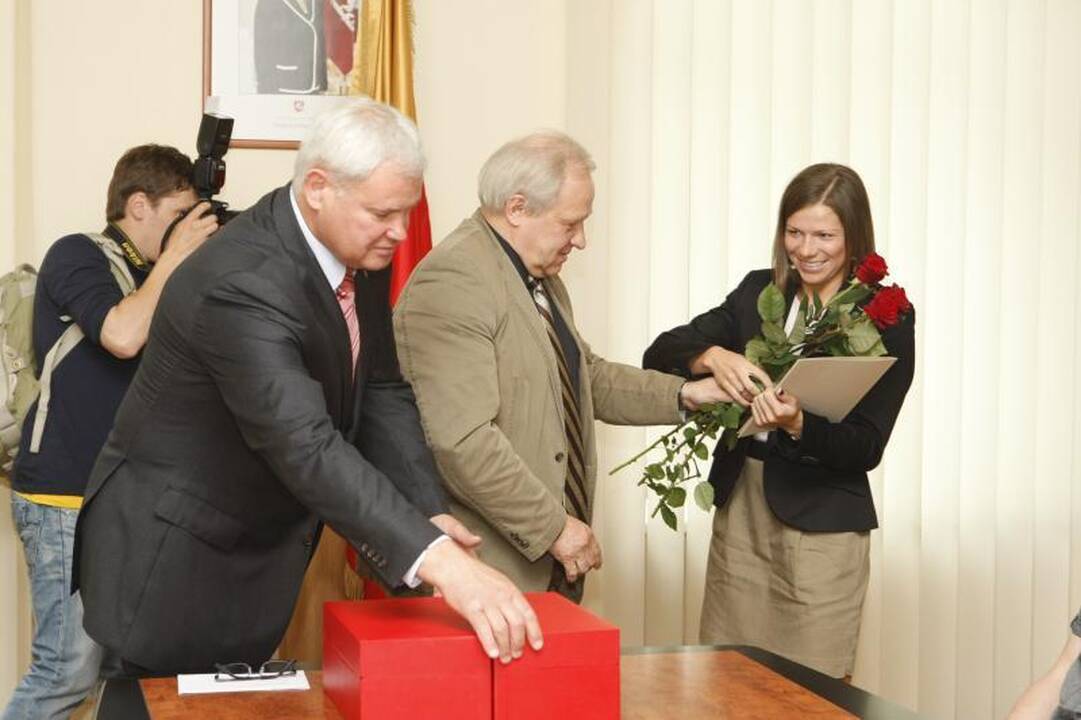 Klaipėdos meras V.Grubliauskas dėkojo lengvaatletėms