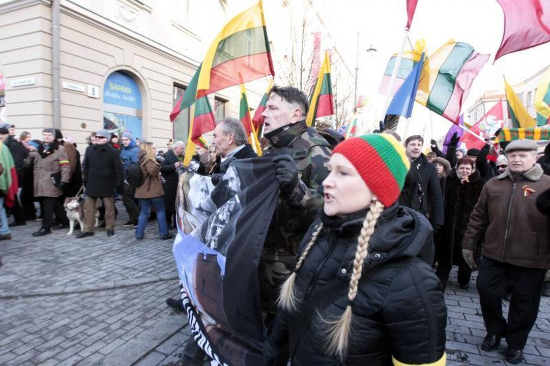 Uždraustoje eisenoje Vilniuje - tūkstančiai nacionalistų