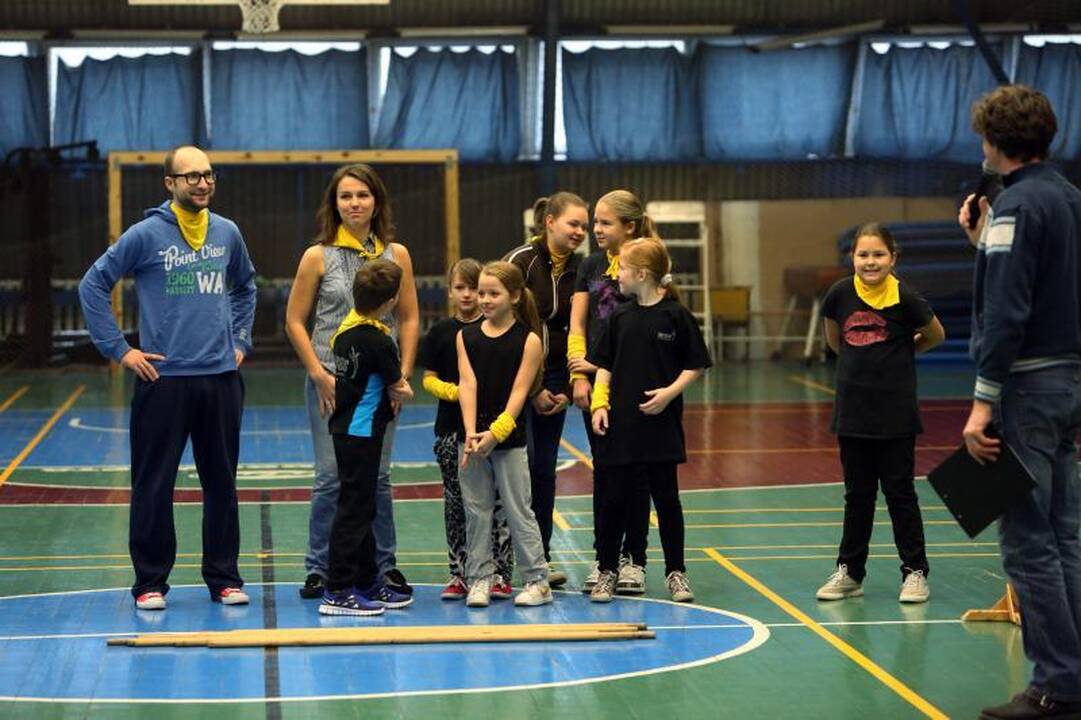 Šeimų šventėje – estefetės kartu su tėčiu ir mama