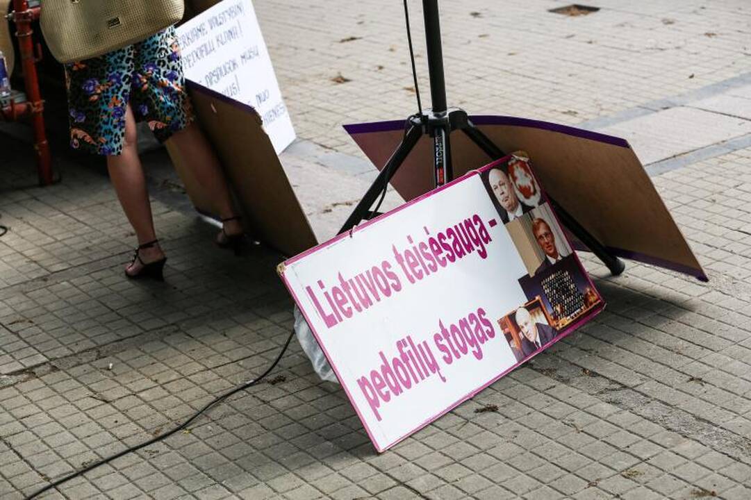 Vienybės aikštėje mitinguotojai smerkė pedofilų gynėjus